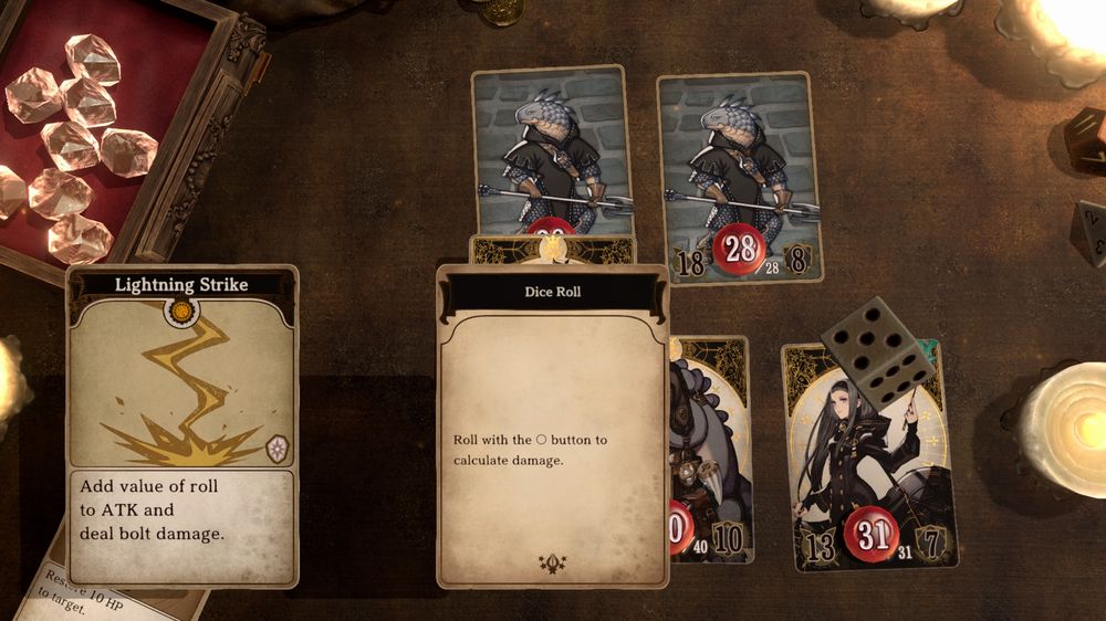 Gameplay di Voice of Cards